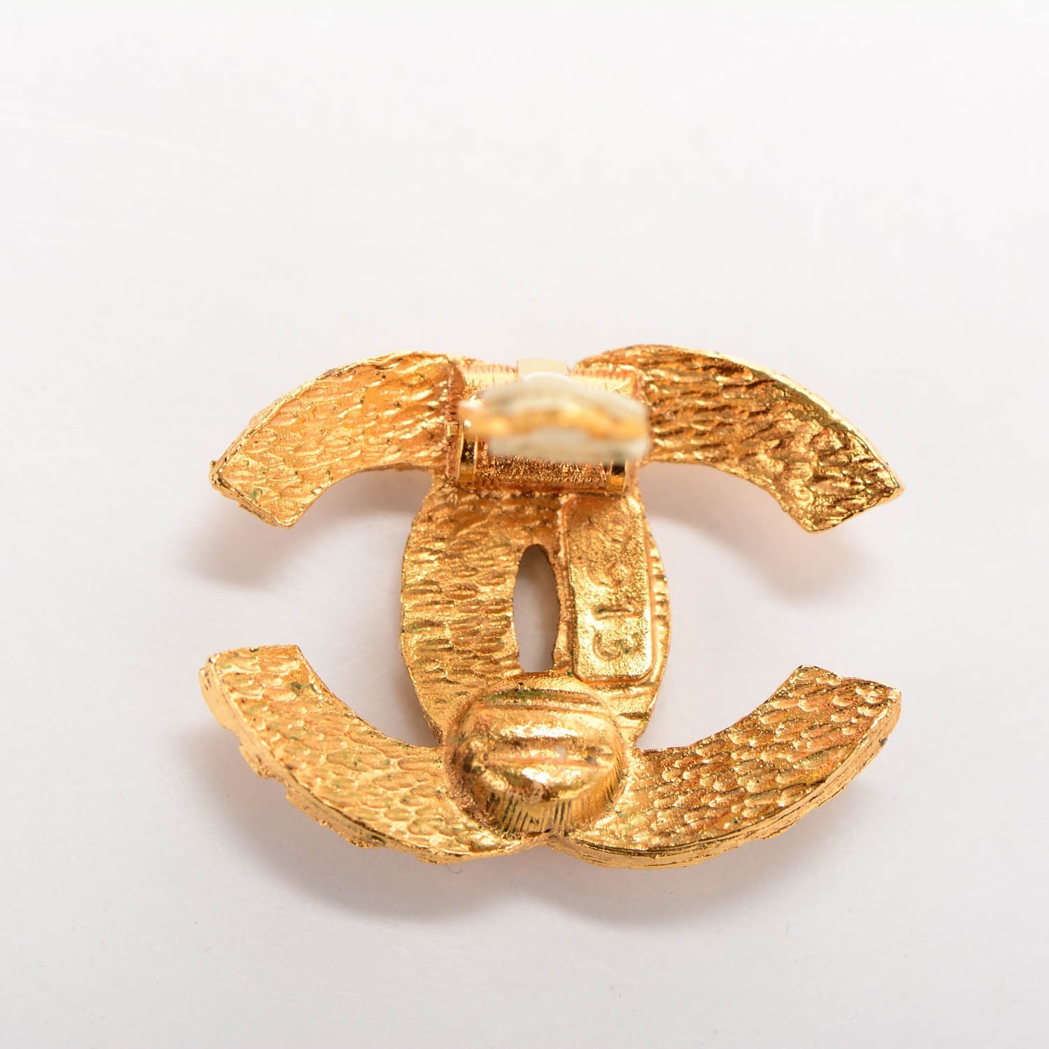 Chanel CC Quilted Clip On Earrings Gold 5 of 6