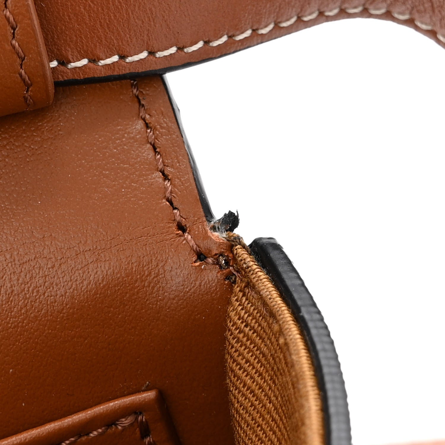 Celine Triomphe Canvas Calfskin Mini Triomphe Tan 11 of 12