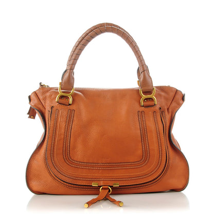 Chloe Calfskin Large Marcie Satchel Tan 1 of 9