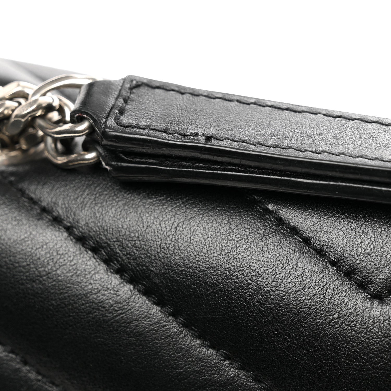Saint Laurent Calfskin Y Quilted Monogram Medium Loulou Chain Satchel Black 12 of 12