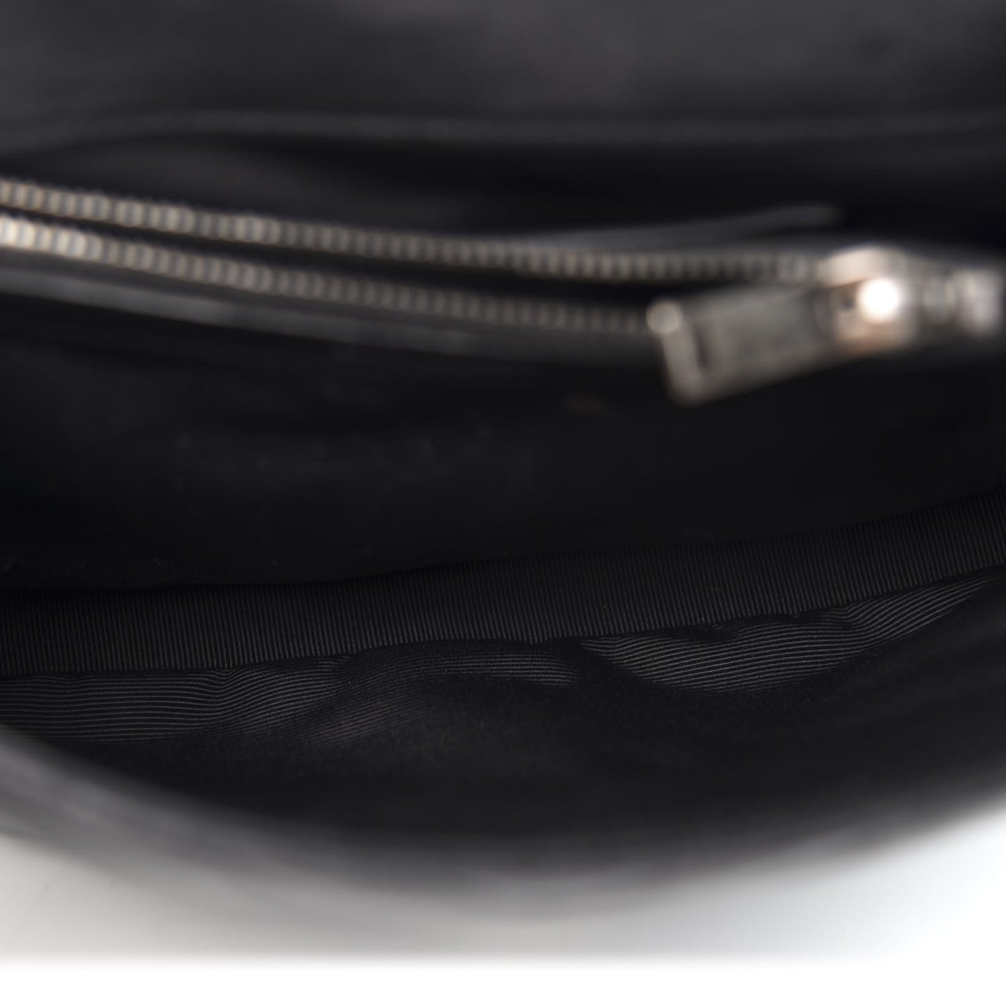 Sheepskin Matelasse Chevron Monogram Medium College Bag Black