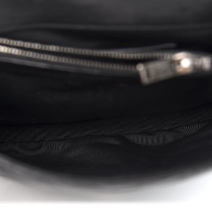 Saint Laurent Sheepskin Matelasse Chevron Monogram Medium College Bag Black 5 of 15