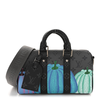 Louis Vuitton LV X YK Monogram Eclipse Reverse Pumpkin Keepall Bandouliere 25 Multicolor 1 of 11