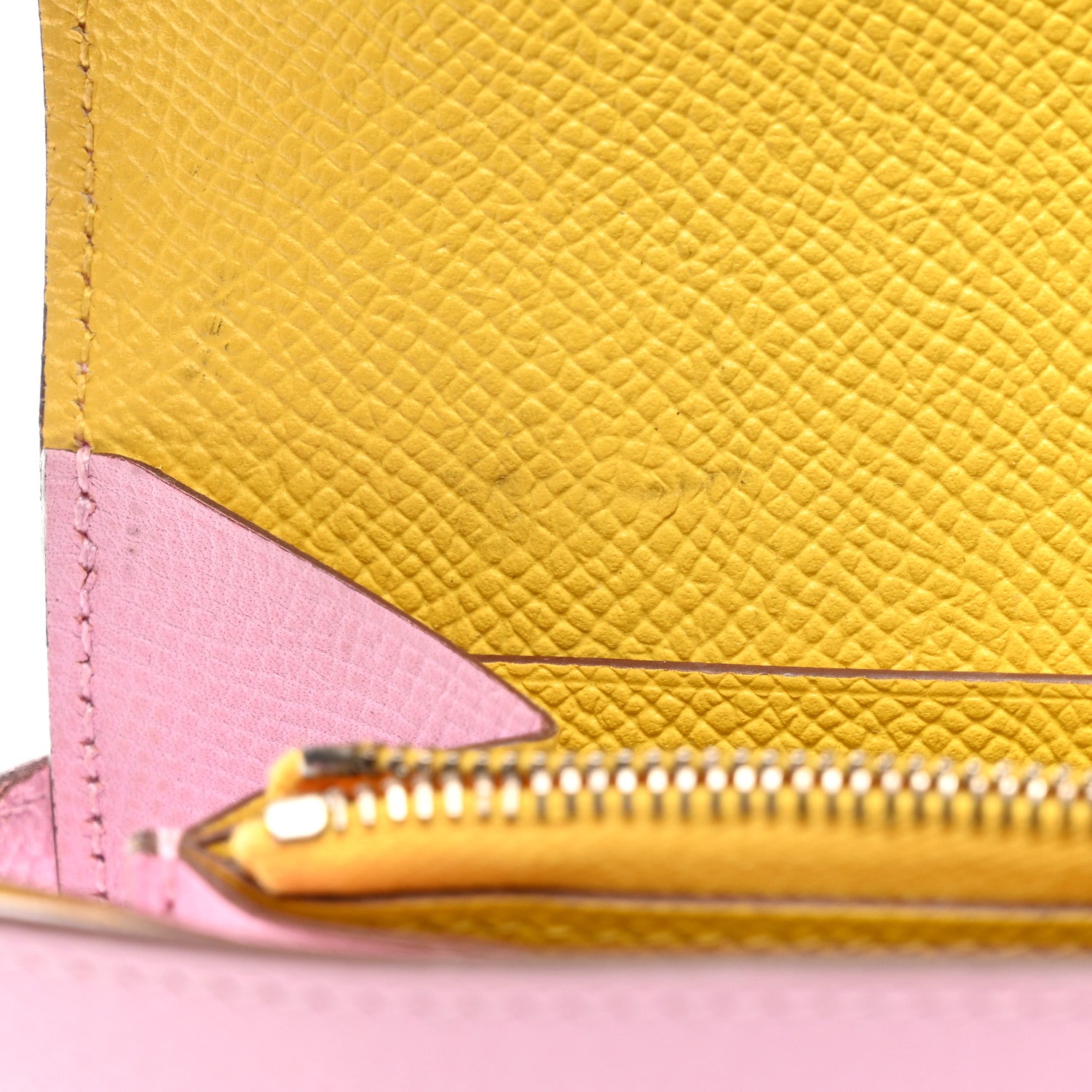 Hermes Epsom Verso Kelly Longue Wallet Mauve Sylvestre Jaune De Naples 8 of 10