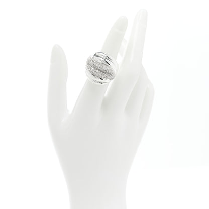 David Yurman Sterling Silver Diamond Sculpted Cable Ring 52 6 2 of 5