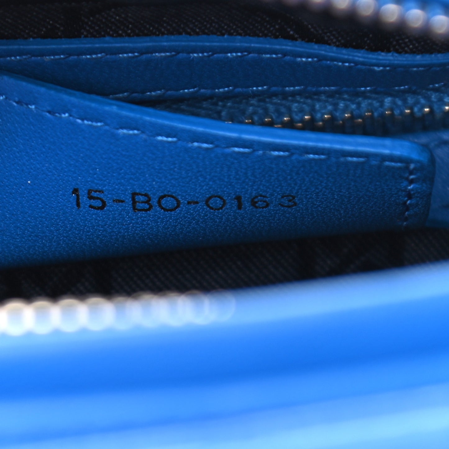 Lambskin Cannage Medium Lady Dior Blue Persan