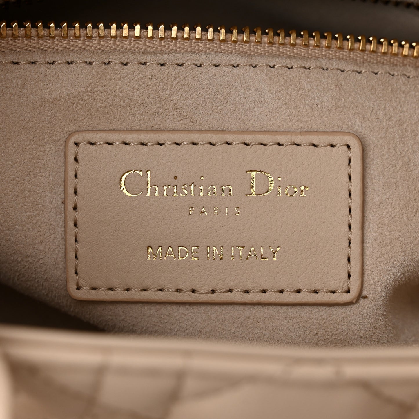 Lambskin Cannage Small My ABC Dior Lady Dior Beige