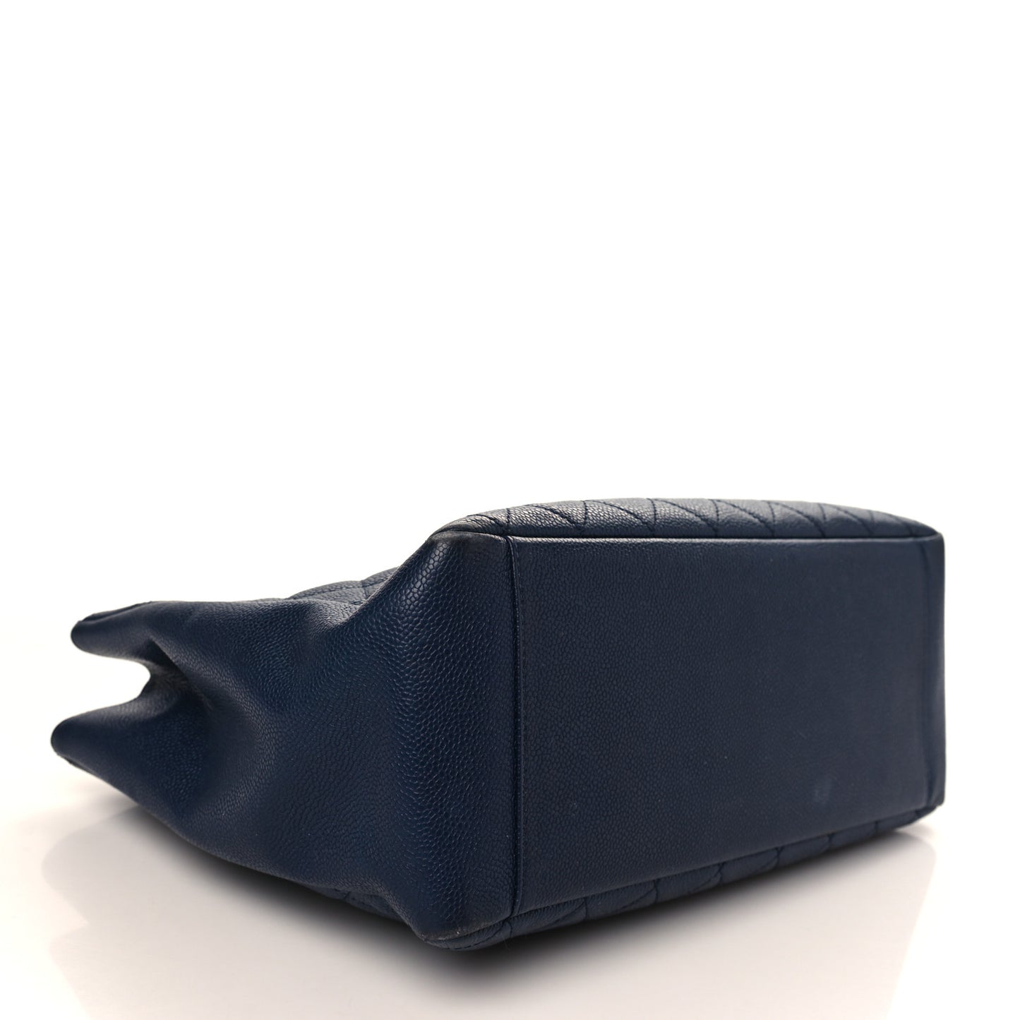 Caviar Quilted Grand Shopping Tote GST Dark Navy Blue