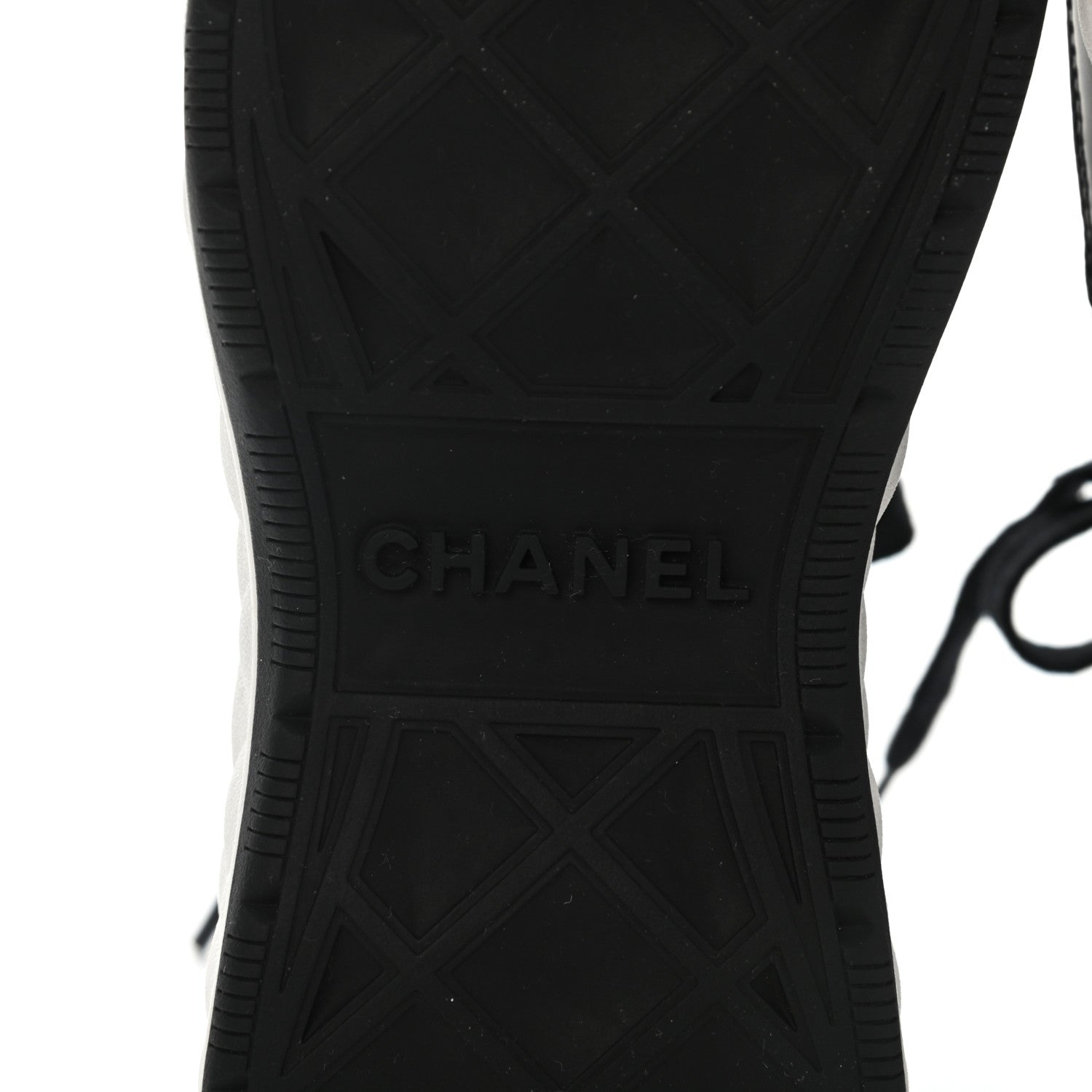 Chanel Velvet Calfskin Mixed Fibers CC Sneakers 35 Black 6 of 8