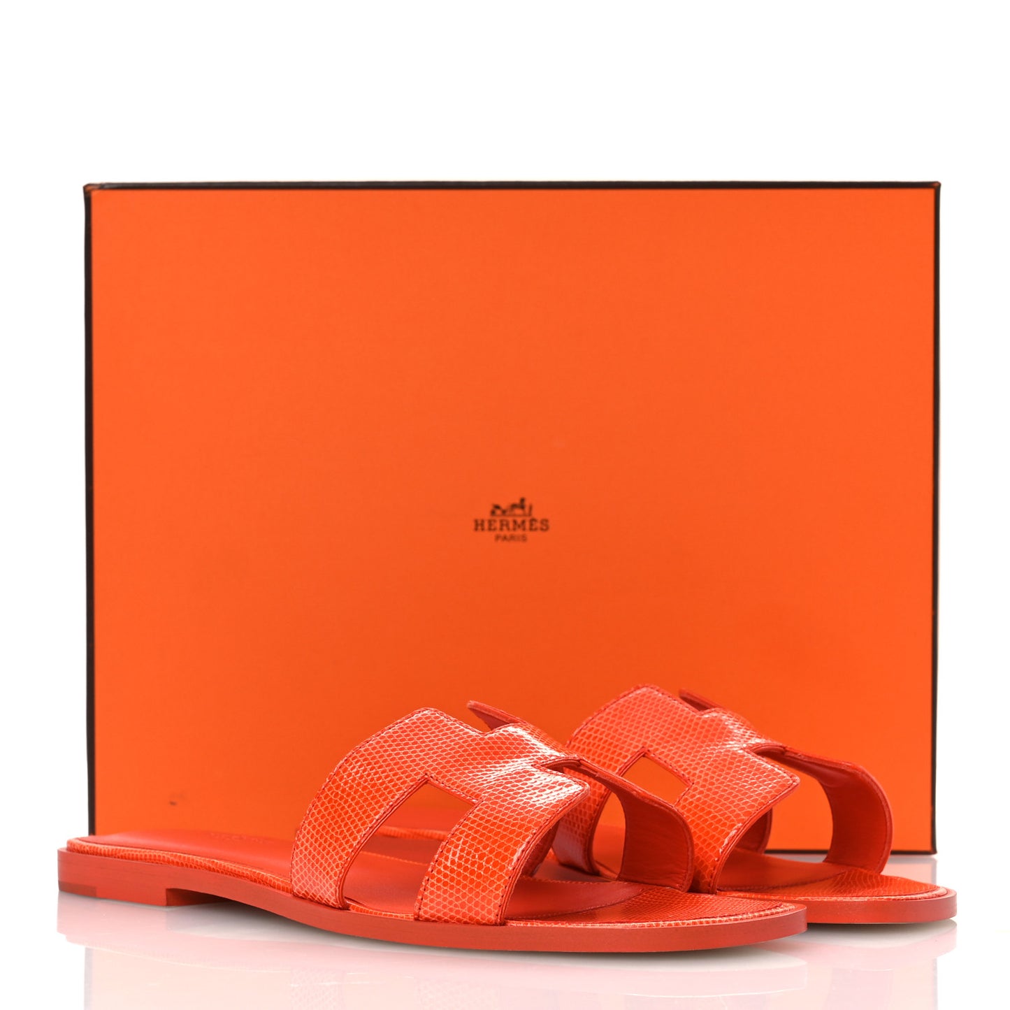 Lizard Oran Sandals 38.5 Orange Synthetique