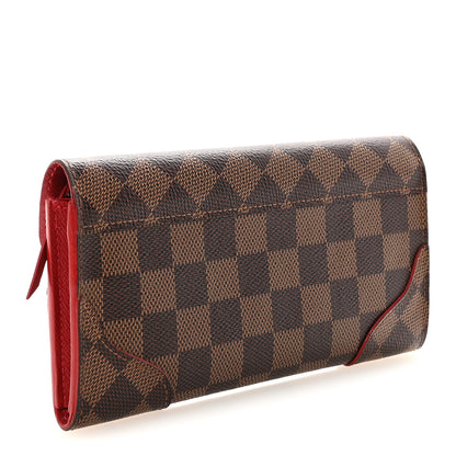 Louis Vuitton Damier Ebene Caissa Wallet Cherry 3 of 7