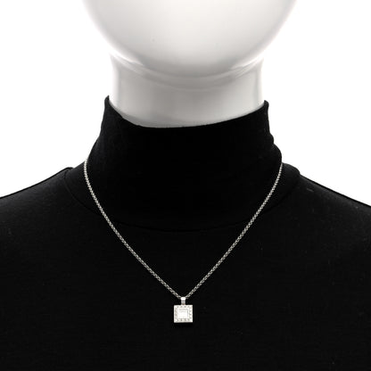 Chopard 18k White Gold Happy Diamonds Icons Square Heart Necklace 2 of 5