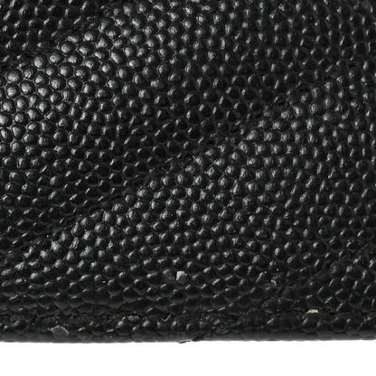 Saint Laurent Grain De Poudre Matelasse Chevron Monogram Credit Card Case Black 9 of 11