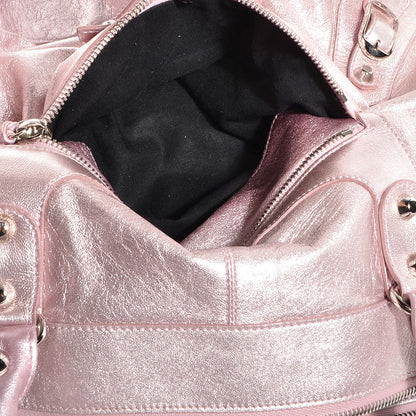 Balenciaga Metallic Agneau Classic Silver Hardware Work Sparkle Pale Rose 11 of 11