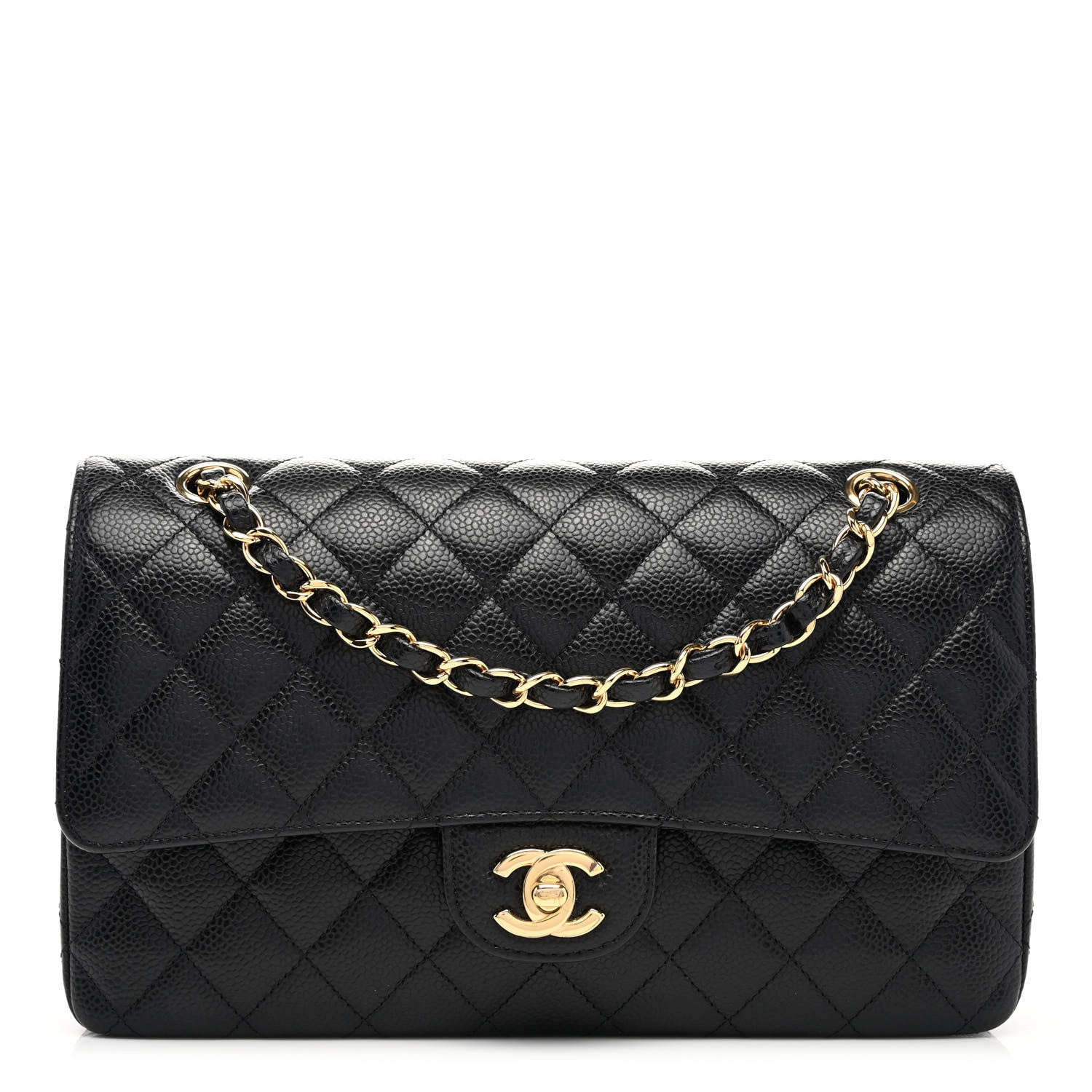 Chanel Caviar Quilted Medium Double Flap Black 1 of 10