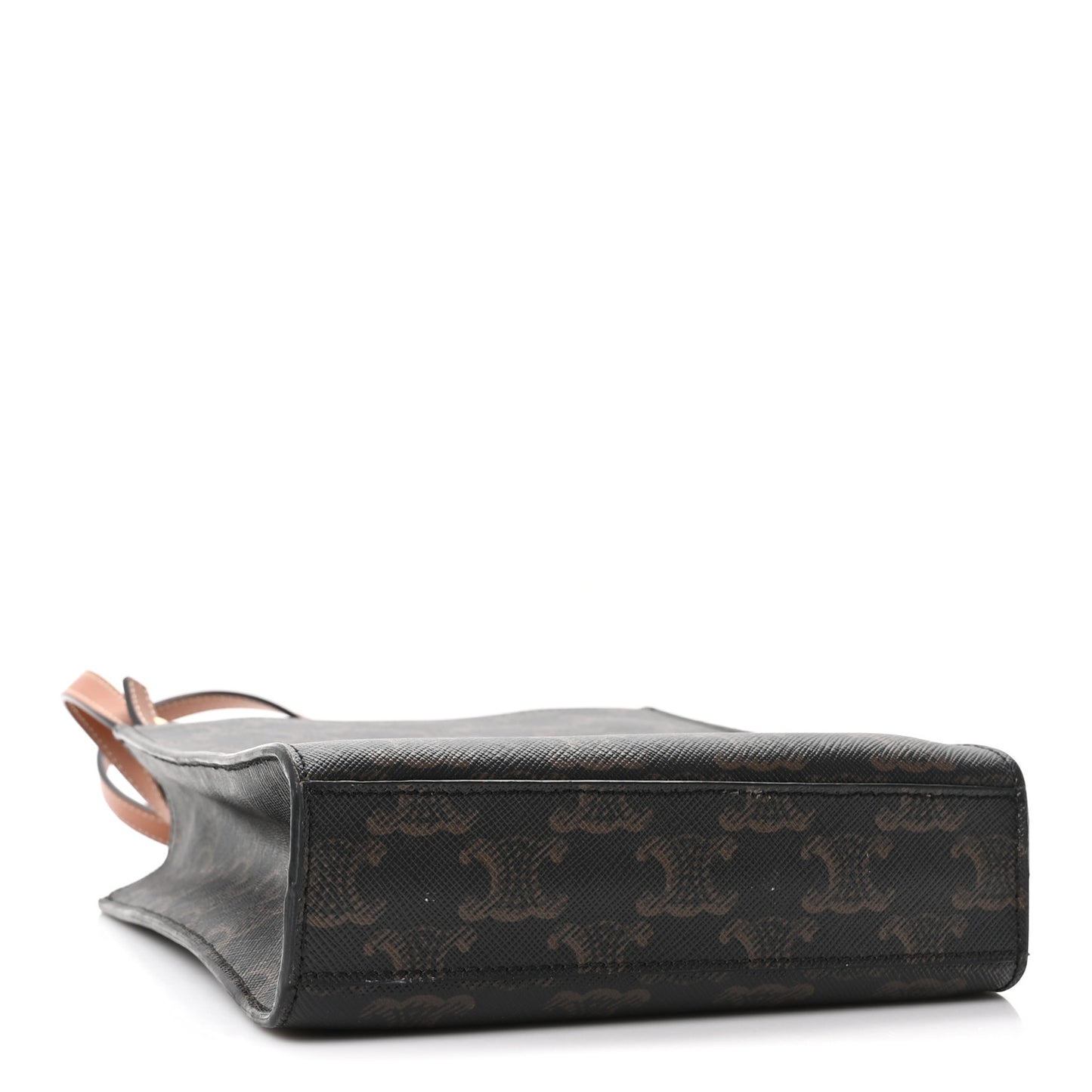 Triomphe Canvas Calfskin Mini Vertical Cabas Tan