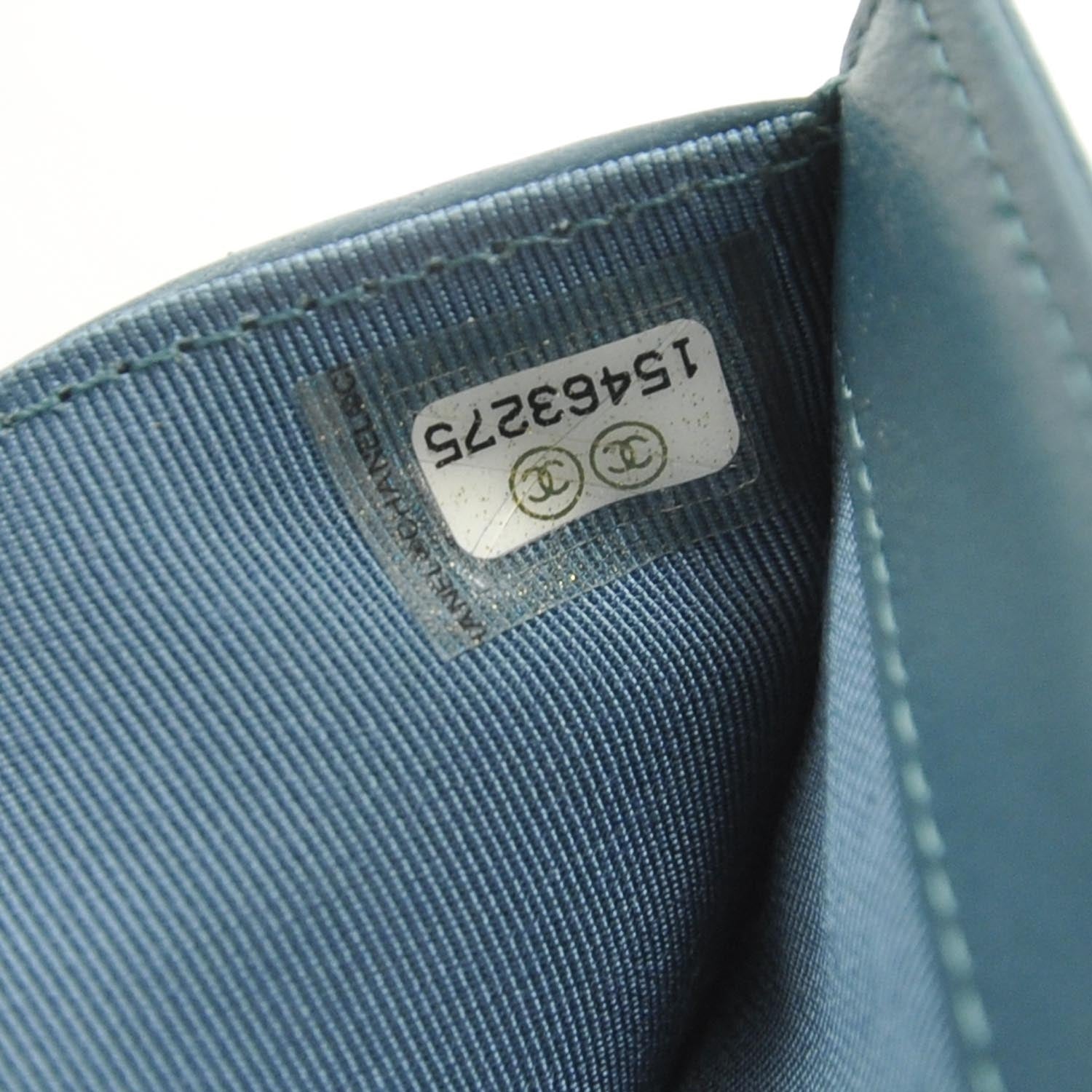 Chanel Lambskin Quilted Large Flap Wallet Turquoise 9 of 9