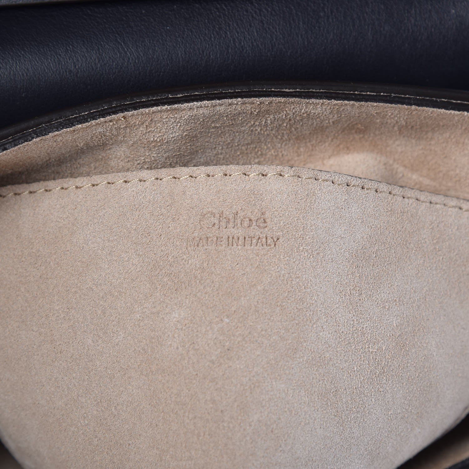 Chloe Calfskin Floral Print Drew Bi-Color Shoulder Bag Full Blue 6 of 8