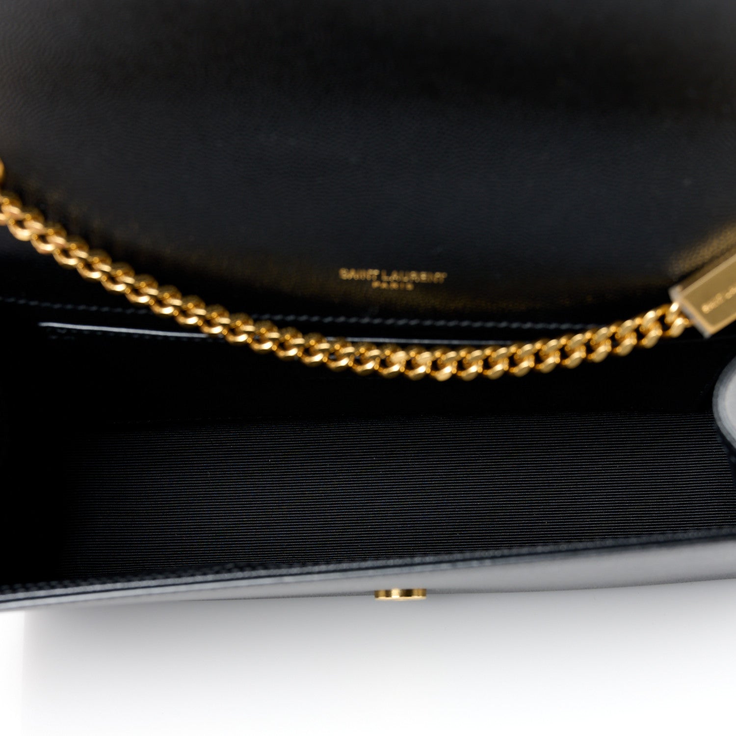 Saint Laurent Grain De Poudre Medium Classic Monogram Kate Satchel Black 5 of 10