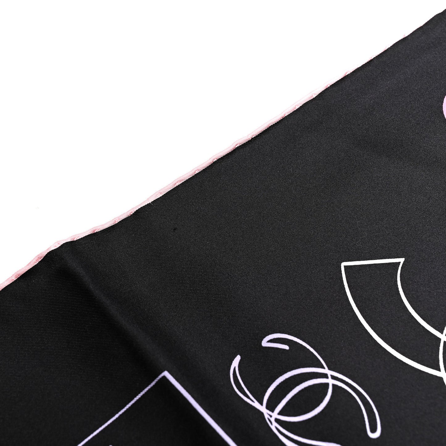 Silk CC Square Scarf Black Multicolor