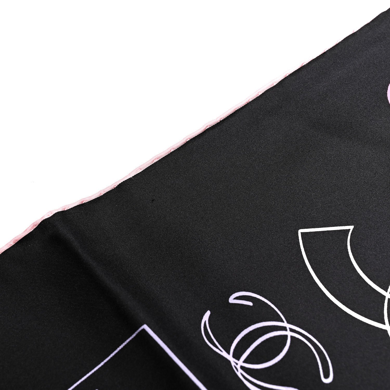 Chanel Silk CC Square Scarf Black Multicolor 4 of 4