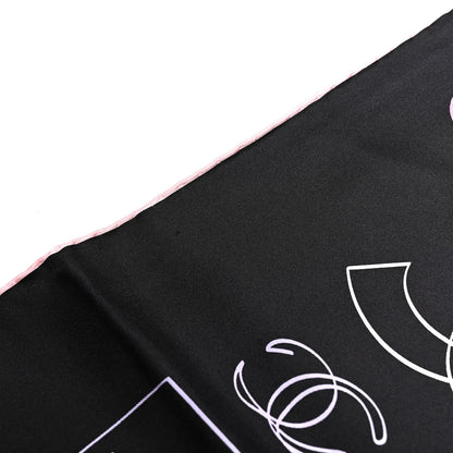 Chanel Silk CC Square Scarf Black Multicolor 4 of 4