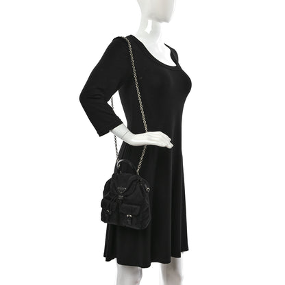 Prada Nylon Vela Mini Crossbody Backpack Black 2 of 8
