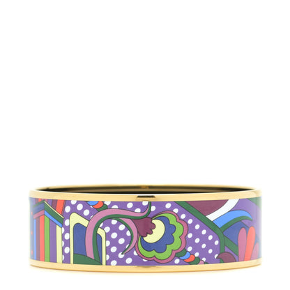 Hermes Enamel Printed Wide Bracelet 70 1 of 5