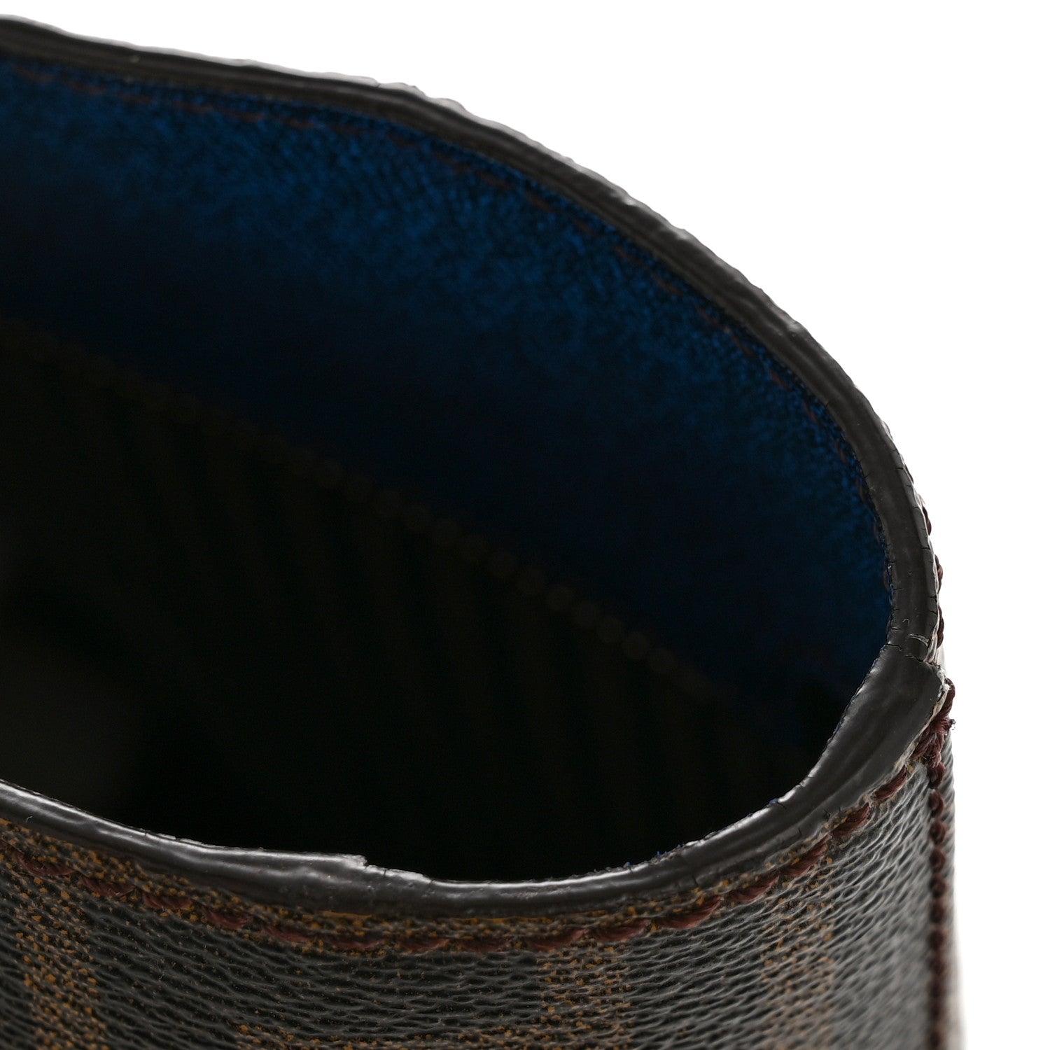 Fendi Zucca Spalmati Medium Roll Tote Tobacco Blue 12 of 13