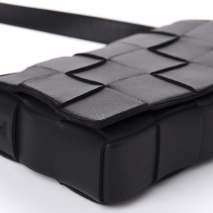Bottega Veneta Lambskin Maxi Intrecciato Cassette Crossbody Bag Black 6 of 9