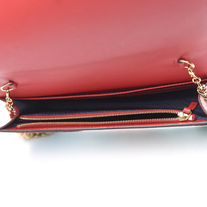 Gucci GG Supreme Monogram Blooms Chain Wallet Blue 5 of 9