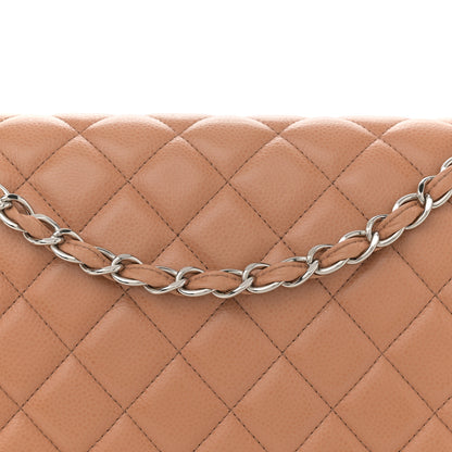 Chanel Caviar Quilted Maxi Double Flap Dark Beige 8 of 10