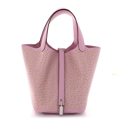 Hermes Swift Lucky Daisy Picotin Lock 18 PM Mauve Sylvestre 1 of 11
