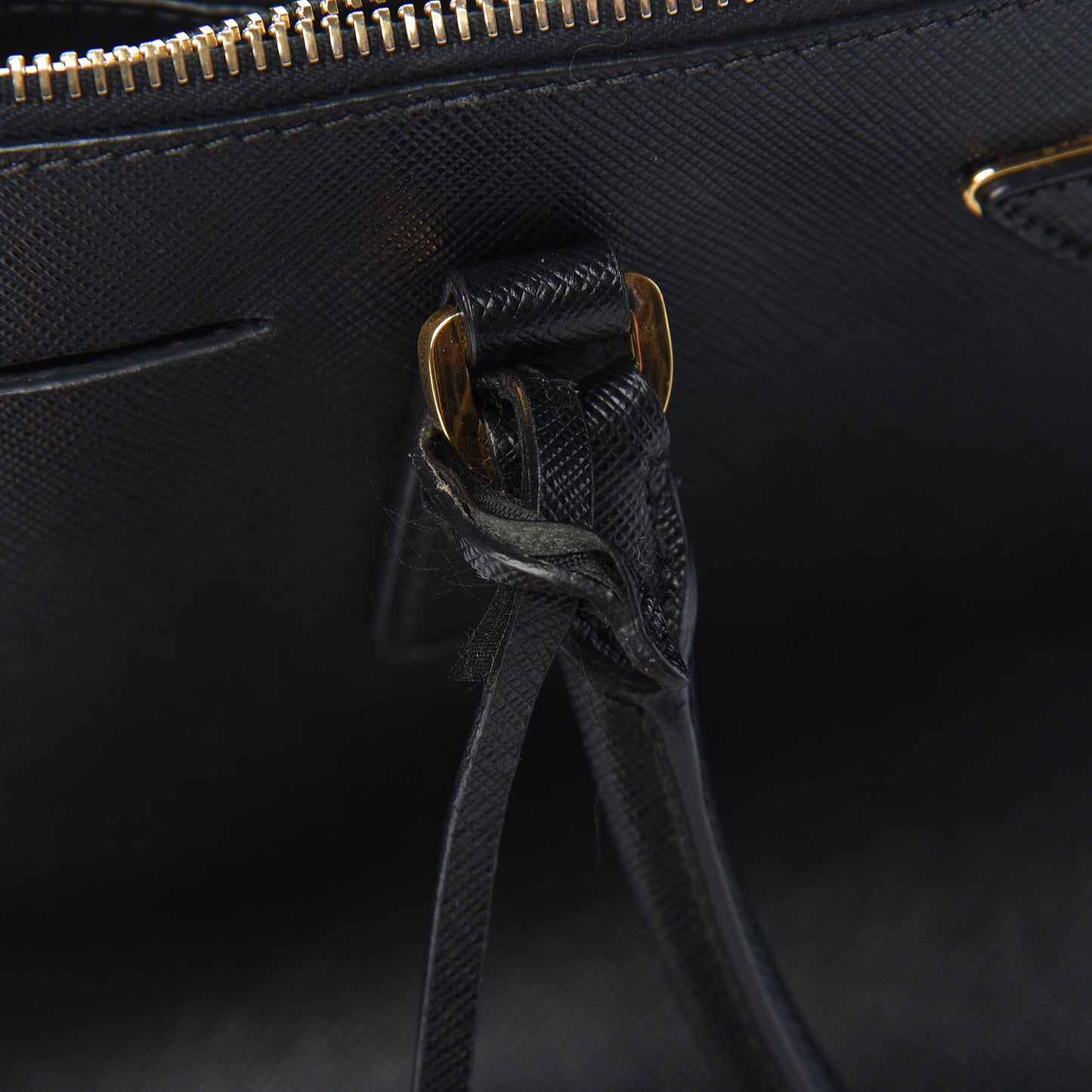 Saffiano Small Galleria Double Zip Tote Black