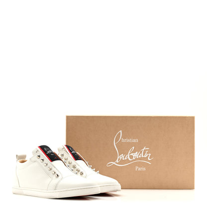 Christian Louboutin Calfskin Womens F.A.V Fique A Vontade Flat Sneakers 38 White 26 of 26