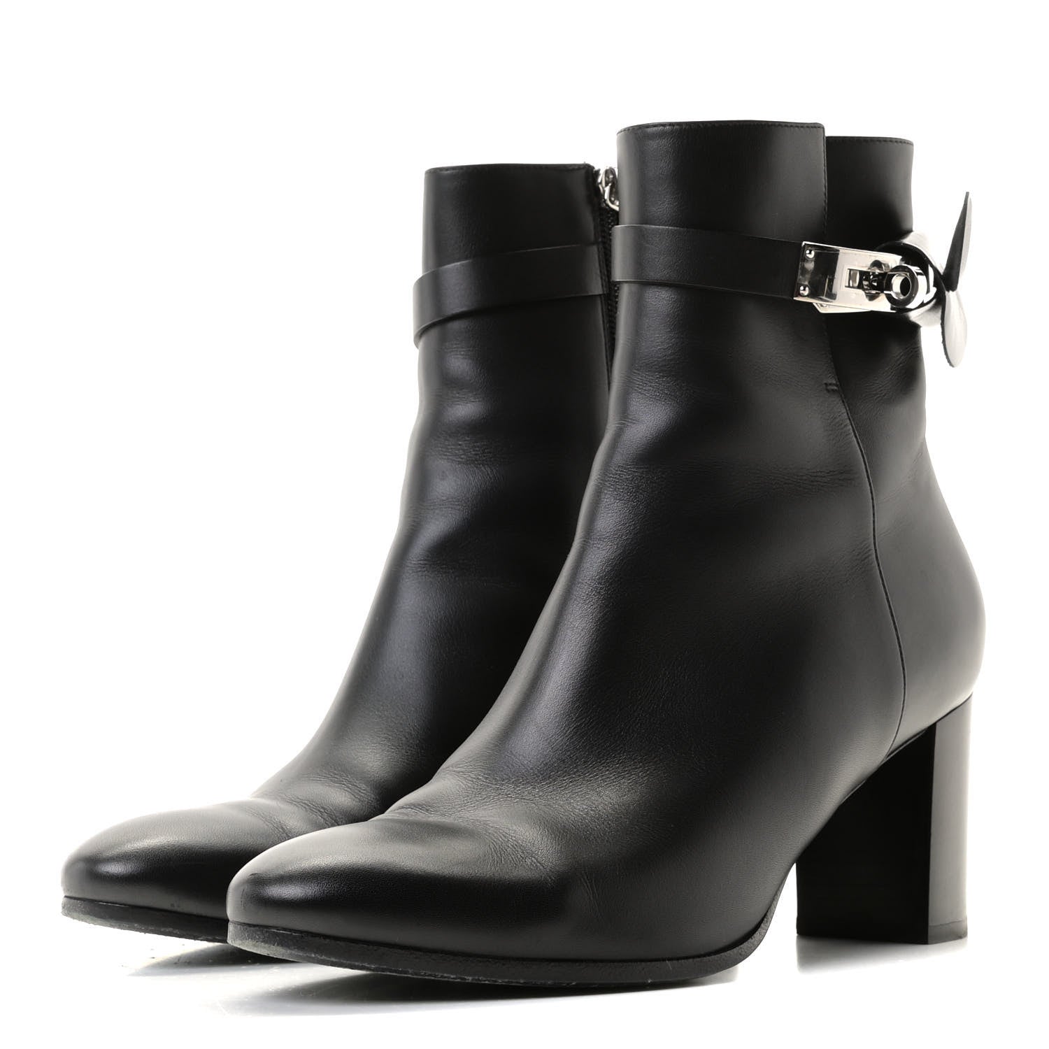 Hermes Calfskin Saint Germain Ankle Boots 40 Black 16 of 28