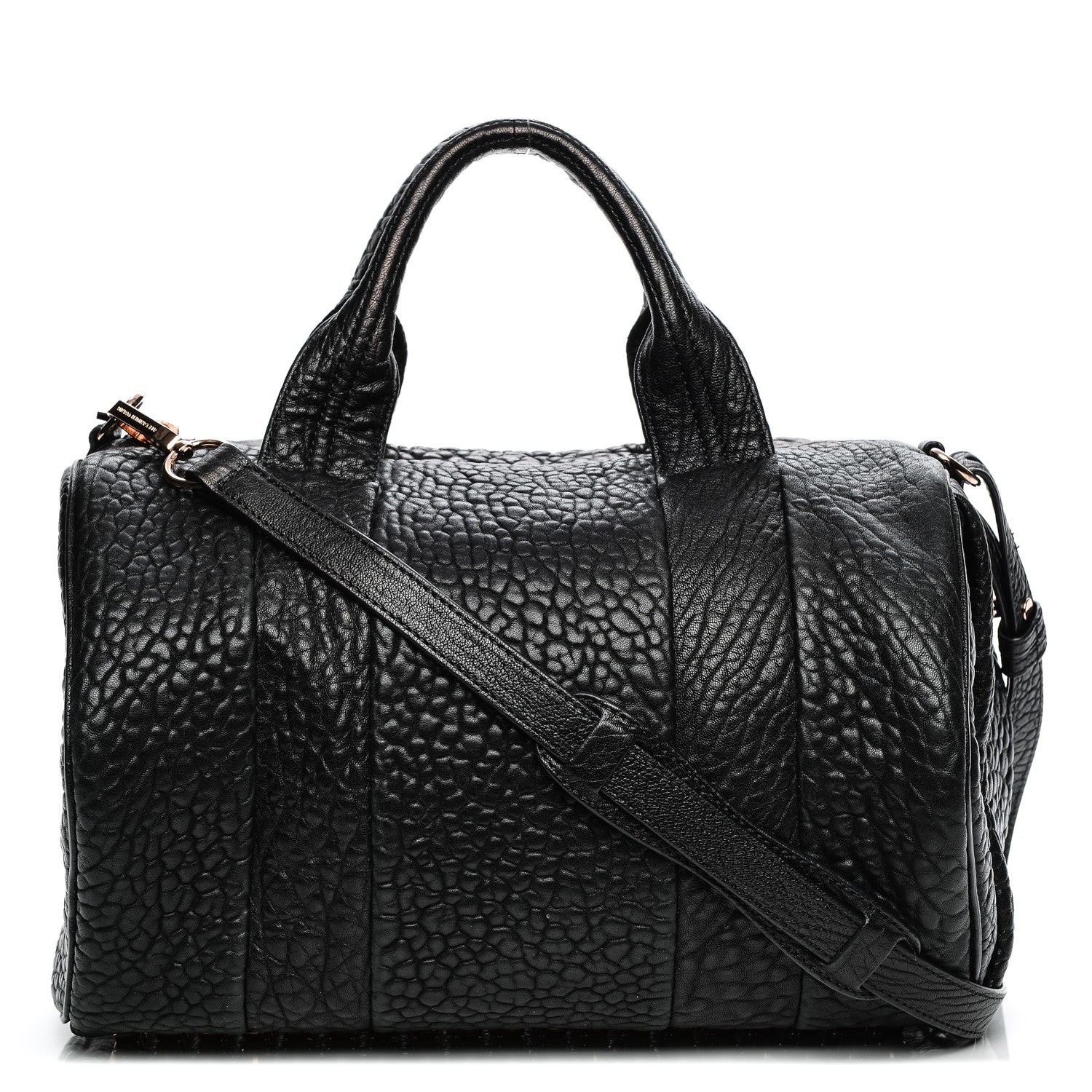 Alexander Wang Pebbled Lambskin Rocco Black Rose Gold Hardware 1 of 6