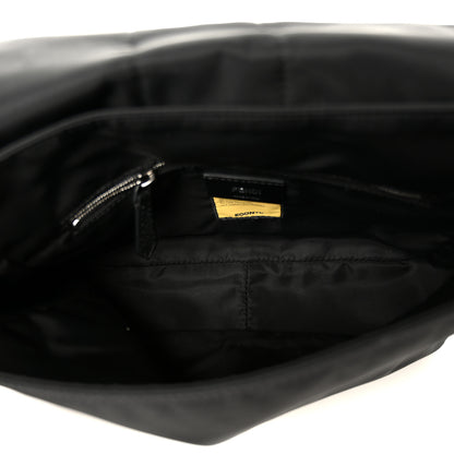 Fendi Econyl Nylon Cuoio Romano Monochrome Medium Baguette Messenger Bag Black 5 of 12