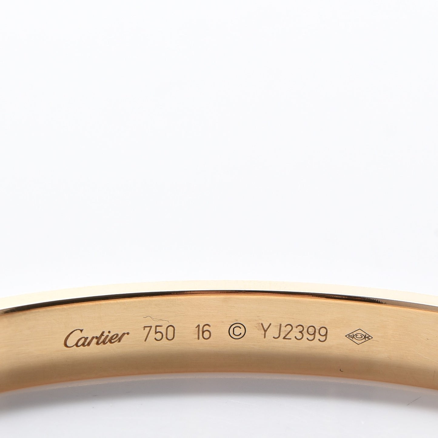18K Yellow Gold LOVE Bracelet 16