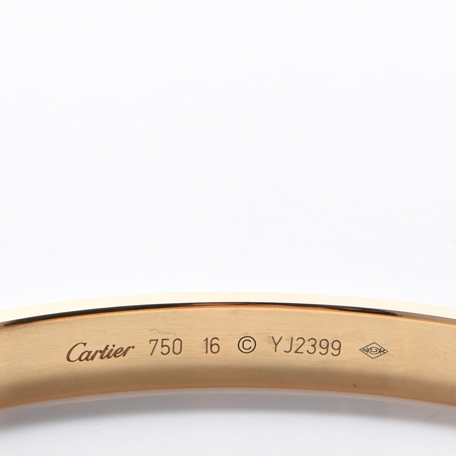 Cartier 18K Yellow Gold LOVE Bracelet 16 4 of 8