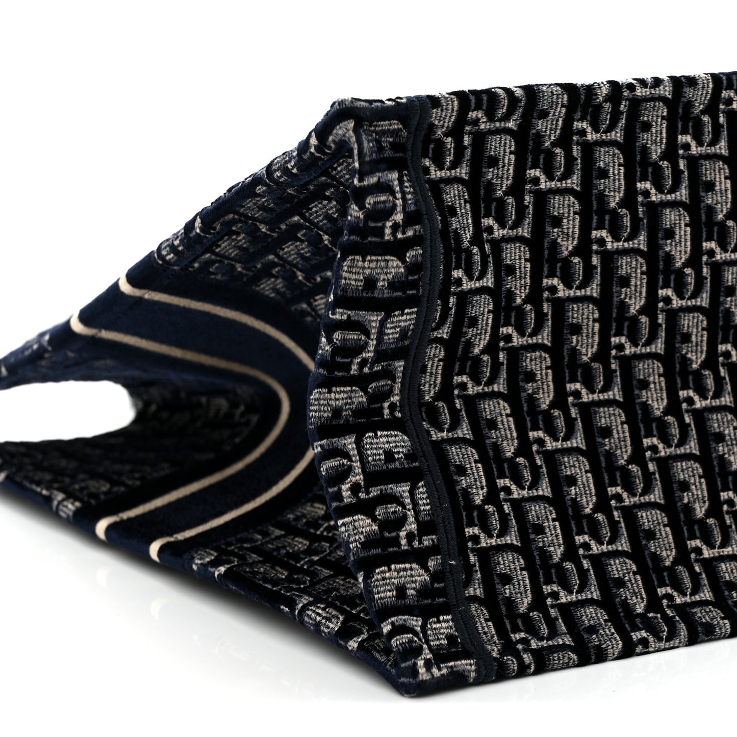 Oblique Velvet Large Book Tote Blue Multicolor Blue Multicolor