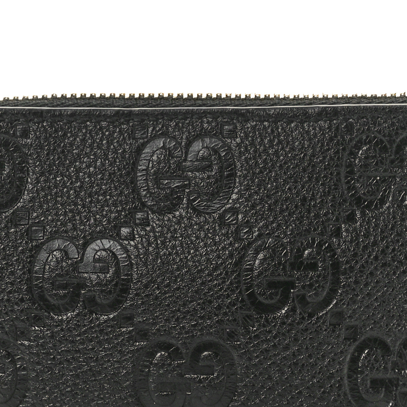 Gucci Guccissima GG Emblem Zip Key Case Black 8 of 8