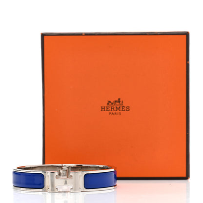 Hermes Narrow Enamel Clic Clac H Bracelet PM Bleu Royal 5 of 5
