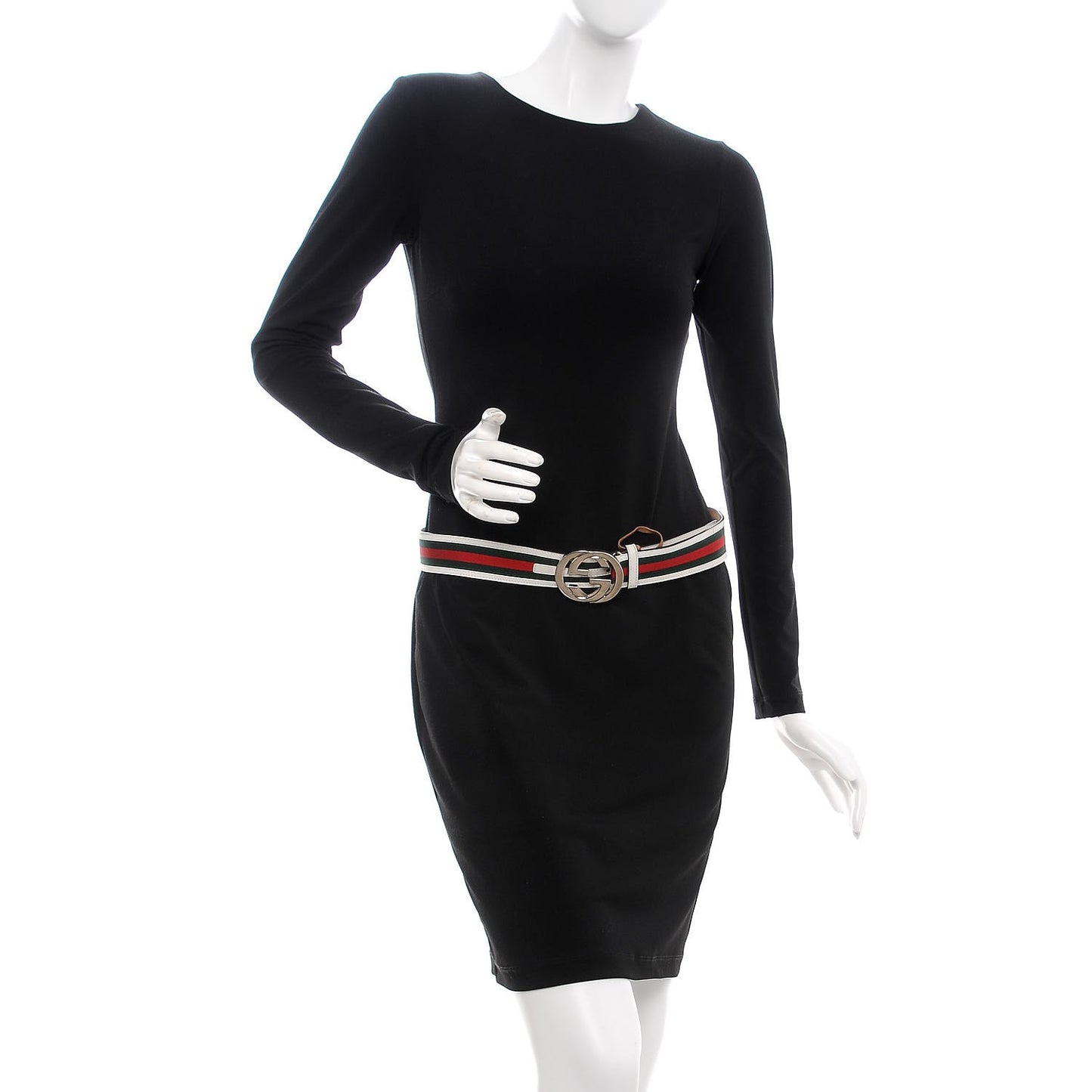 Canvas Web Interlocking G Belt 85 34 White