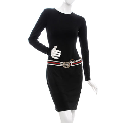 Gucci Canvas Web Interlocking G Belt 85 34 White 2 of 11