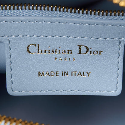 Christian Dior Calfskin Macrocannage Groove 20 Bag Pale Blue 6 of 12