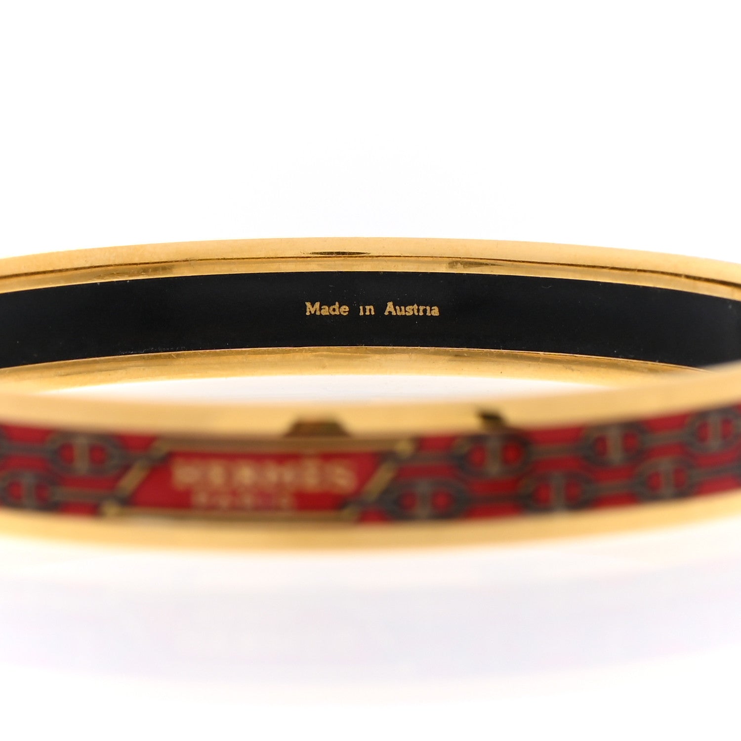 Hermes Enamel Narrow Printed Chain D'Ancre Bracelet 62 6 of 6