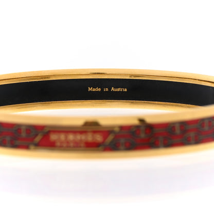 Hermes Enamel Narrow Printed Chain D'Ancre Bracelet 62 6 of 6