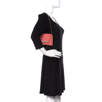 Jimmy Choo Patent Suede Margot Clutch Coral Pink 2 of 9