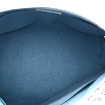 Louis Vuitton Mahina Beaubourg Hobo MM Snow Orage Blue 5 of 9
